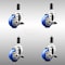 Service Caster 3 Inch 316SS Blue Poly Swivel 1 Inch Expanding Stem Caster Set Brake SCC SCC-SS316EX20S314-PPUB-BLUE-TLB-1-4 - alternate 2